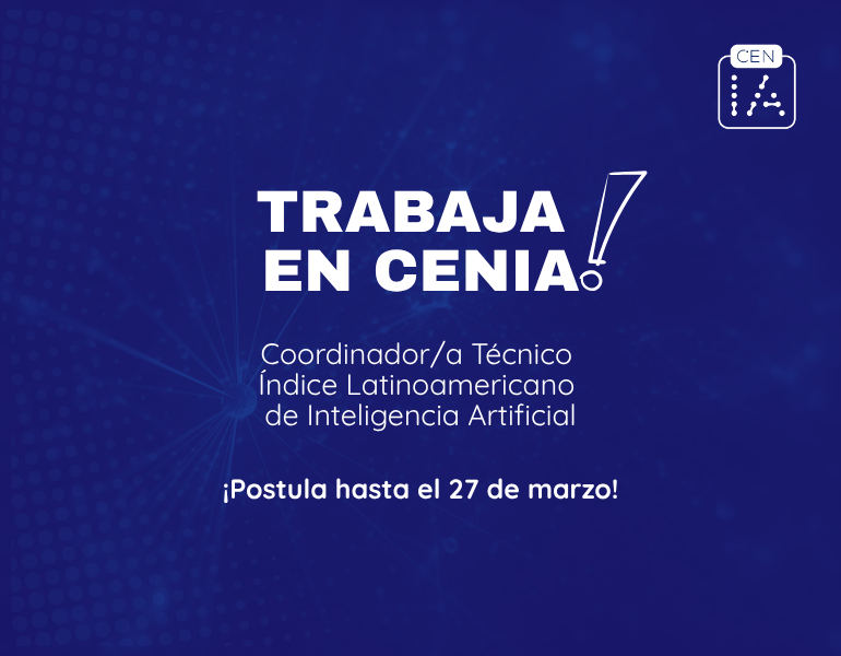 ¡TRABAJA EN CENIA!: Coordinador/a Técnico ILIA