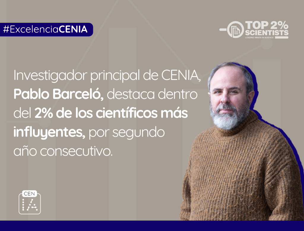 Pablo Barceló, investigador de CENIA, repite en el ranking mundial del 2% de los científicos más influyentes